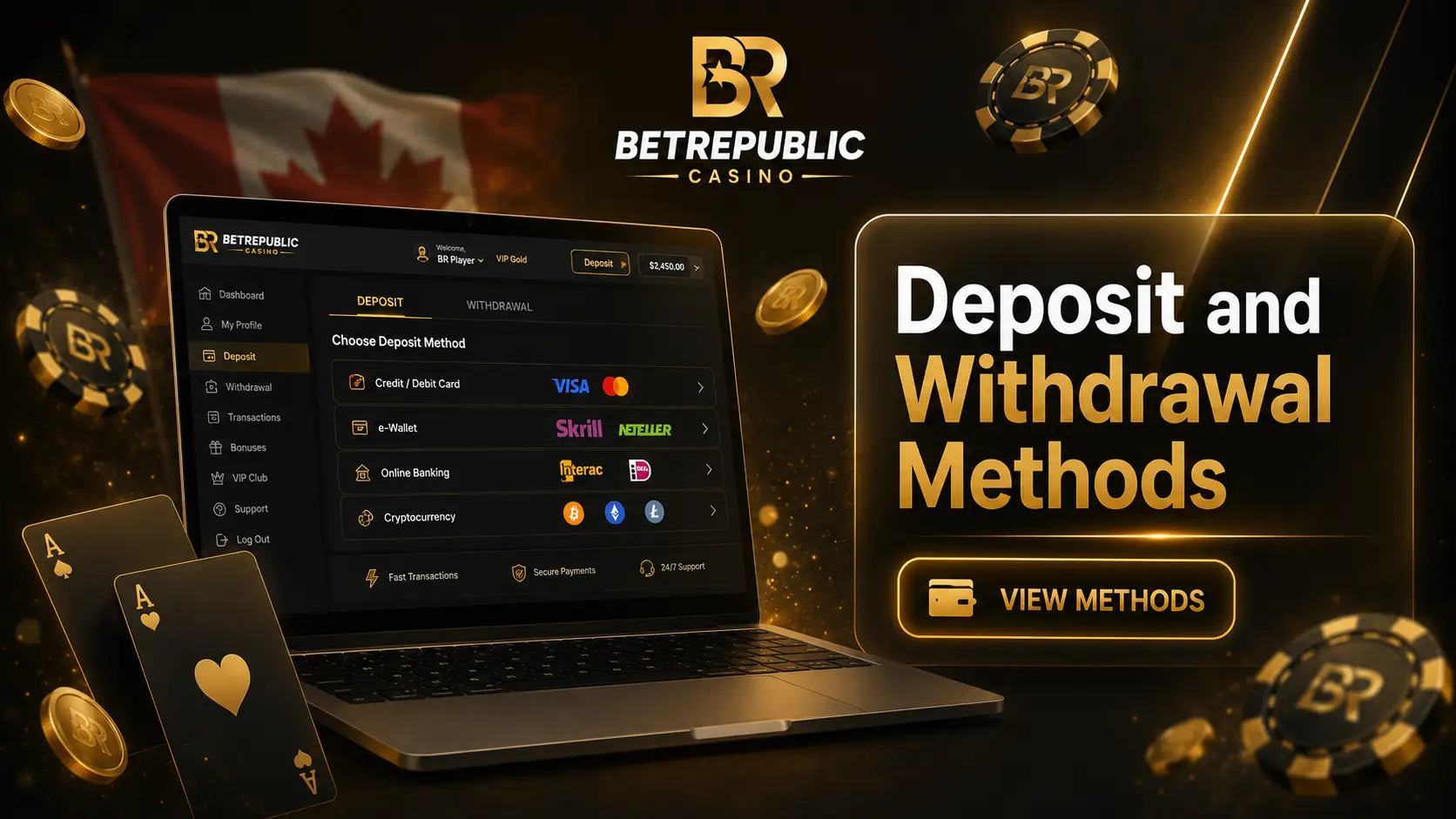 Deposit and Withdrawal Methods for Canadians